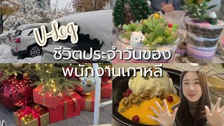 ☃️Vlogชีวิตประจำวันของพนักงานเกาหลี (ใกล้วันคริสต์มาส , ฤดูหนาว)🐯💞