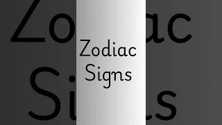 Zodiac Signs in English /12 Star signs✴️#shorts #shortsfeed #zodiacsigns