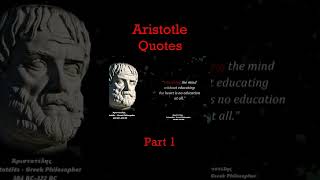 Aristotle quotes and philosophy - Part 1