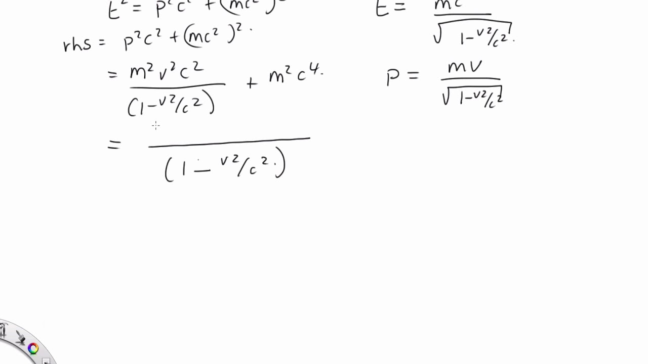 Relativistic Energy Equation - YouTube