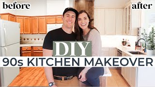 NEW KITCHEN REVEAL! | DIY Remodel | 90s Kitchen EXTREME MAKEOVER | vintage + thrifted HOUSE TO HOME