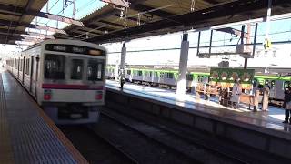 京王線　7000系7705F編成+7805F編成　笹塚駅到着・高幡不動駅発車