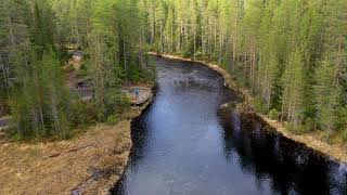 Hossa National Park in Finland- Somerjoki Lihapyörre ilmakuvaus