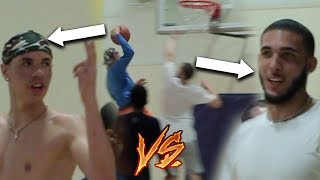 LiAngelo Ball vs LaMelo Ball GOING AT IT BACK IN LA from Lithuania!