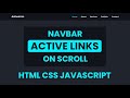 How to Create an Active Nav Link on Scroll using HTML CSS and Javascript | Active Menu Class