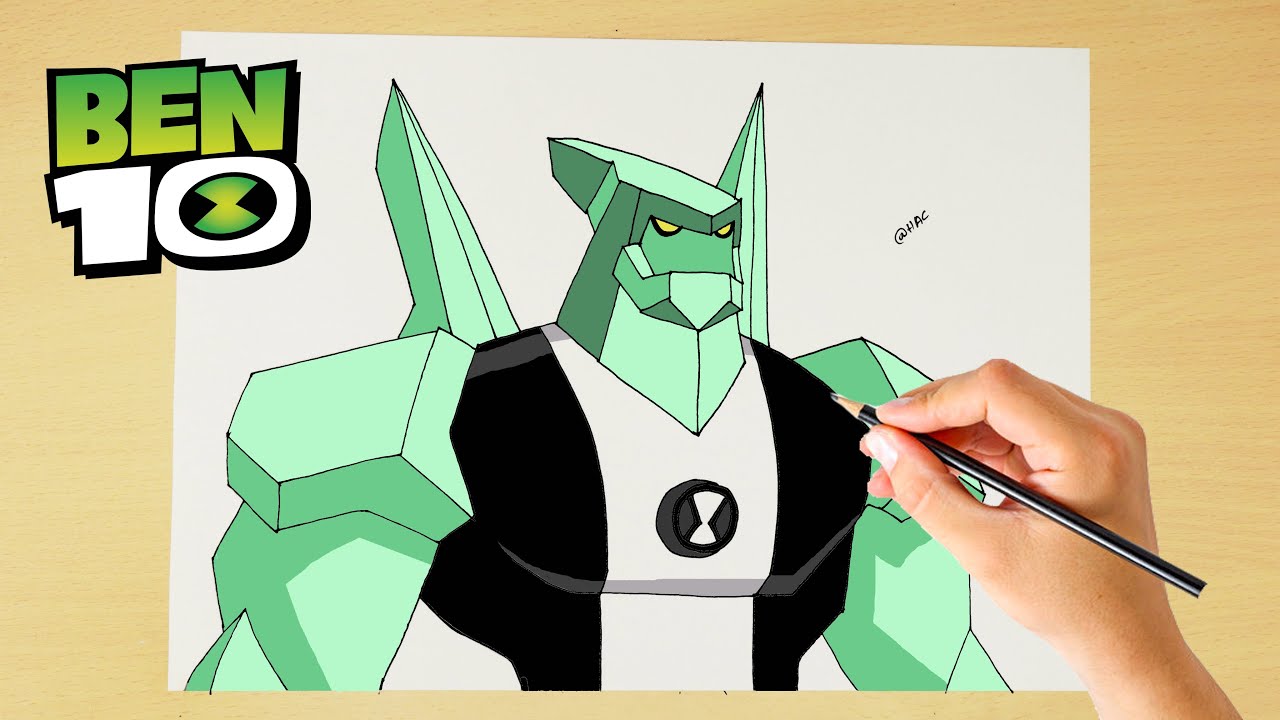 How To Draw Diamond Head Step By Step Ben 10 Youtube