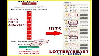 Pick 3 & Pick 4 Lottery 1,350 Straight Hits this week!