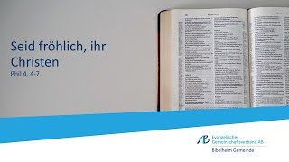 Gottesdienst Bibelheim Gemeinde 22.12.2024