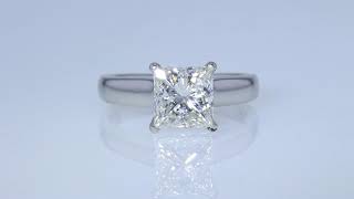 2.12ct Princess Diamond Platinum Ritani Engagement Ring GIA Cert/Appr $25K $9995