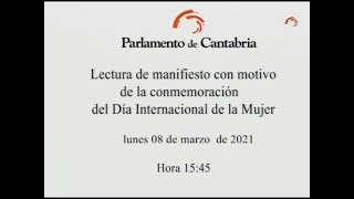 Lectura de manifiesto con motivo del Día Internacional de la Mujer