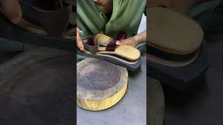 Handcrafted Kaptaan Chappal making #shoemaking #youtubeshort