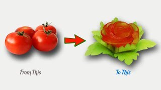 Amazing Designs of Useful Tomato Garnish - Vegetable Carving & Decorations