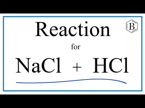 What happens when sodium chloride reacts with hydrochloric acid?