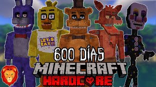 SOBREVIVÍ 600 días en la Pizzeria de FIVE NIGHTS AT FREDDY'S en Minecraft HARDCORE y esto sucedió...