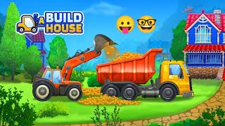 Bridge Construction Vehicles, Fire Truck, Dump Truck Toys / truck games for kids building / Cartoon