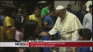 Pope denounces slaying of Egyptian Copts by Islamic State