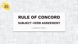 IEB - English HL - Grammar - Concord (subject-verb agreement)