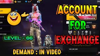 Free Fire account #exchange 😱 #malayalam  adipoli✨️ oru account 😱✨️😍