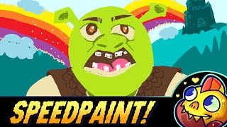 ☢ MS Paint: Shrek (SpeedPaint) Now with extra onions!