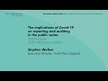 The implications of Covid-19 on reporting and auditing in the public sector – Stephen Walker