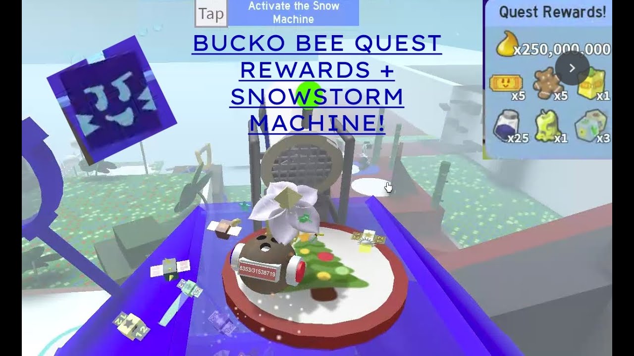 Beesmas 2021 Bucko Bee Quest COMPLETED! Rewards + Using The Snowstorm ...