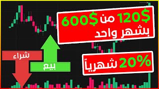 ربح 120$ من استثمار 600$ بشهر   أفضل استراتيجية تداول للعملات الرقمية