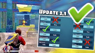 Best Settings & Sensitivity to Improve Headshots and Hip-Fire New Update 2.1 ✅❌ | PUBG MOBILE / BGMI