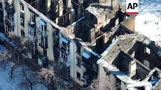 Drone footage shows scale of Bakhmut destruction