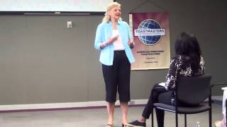 AG Toastmaster Mary Anne Burrows presents Project #4 \