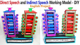 direct speech and indirect speech working model - english grammar project - english tlm | howtofunda