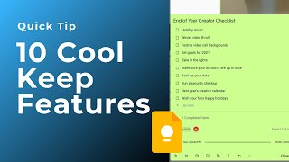 10 Cool Google Keep Features