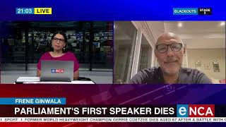 Frene Ginwala | Parliament's first speaker dies