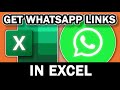 Excel Pro Trick Get Whatsapp Links from Phone Numbers In Excel | usemybox