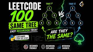 Binary Tree Interview Question Solved | LeetCode 100 Same Tree