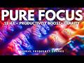 Productivity Boost 12 Hz ⚡ Unlock Laser Focus & Mental Clarity 🧠 Flow State Meditation Music