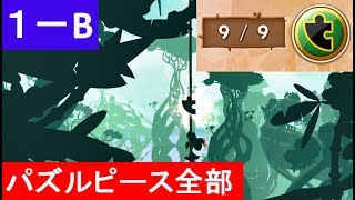 【1-B　全パズルピース回収　きりの森　ファンキーモード】　攻略　ドンキーコング　トロピカルフリーズ　\