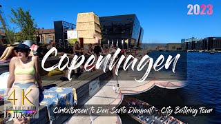 City Bathing!! | Cirkelbroen to Den Sorte Diamant | Sun Walk | Copenhagen, Denmark | 4K | June 2023