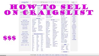 How to Sell on Craigslist |  Walkthrough Step by Step