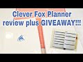 Clever Fox Planner review plus ❌GIVEAWAY CLOSED❌!!! | Planning With Eli