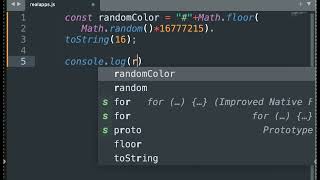 Generate Random HEX Colors in 1 Line! #javascript #shorts