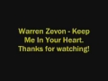 warren zevon keep me in your heart lyrics