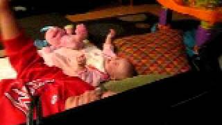 Flowers making baby Bryanna hysterical.avi