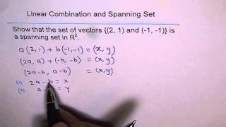 Proof For Linear Combination Spanning Set