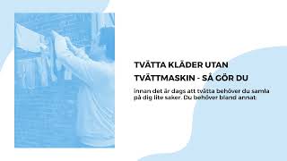 Handtvätta kläder - TIPS