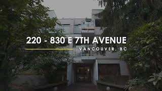 Just Listed - $449k Mount Pleasant 1 Bed | 220 - 830 E 7th Ave (Fairfax)