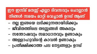 ഈ മനസ്സ് അറിഞ്ഞു ചൊല്ലിയാൽ എന്ത് കാര്യങ്ങളും എളുപ്പത്തിലാകും | asmaul husna | dikr dua swalath