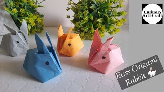 Easy origami Paper rabbit 🐇 | Easy Paper crafts | Paper rabbit | Origami @culinaryartandcraft