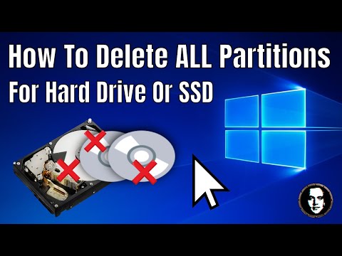 How To Delete All Partitions On A Hard Drive Or SSD Using Windows 10