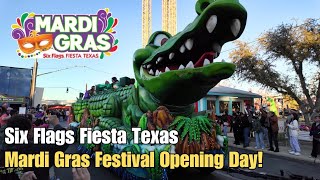 Six Flags Fiesta Texas | Mardi Gras 2025 Opening Day Vlog! | Jan 18 #fiestatexas #mardigras