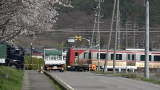 【4K】2024年4月12日 しなの鉄道 西上田駅 13時50分発長野行き SR1系 西上田-テクノさかき間